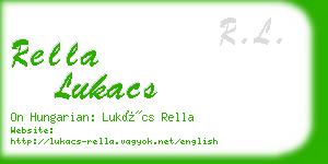 rella lukacs business card